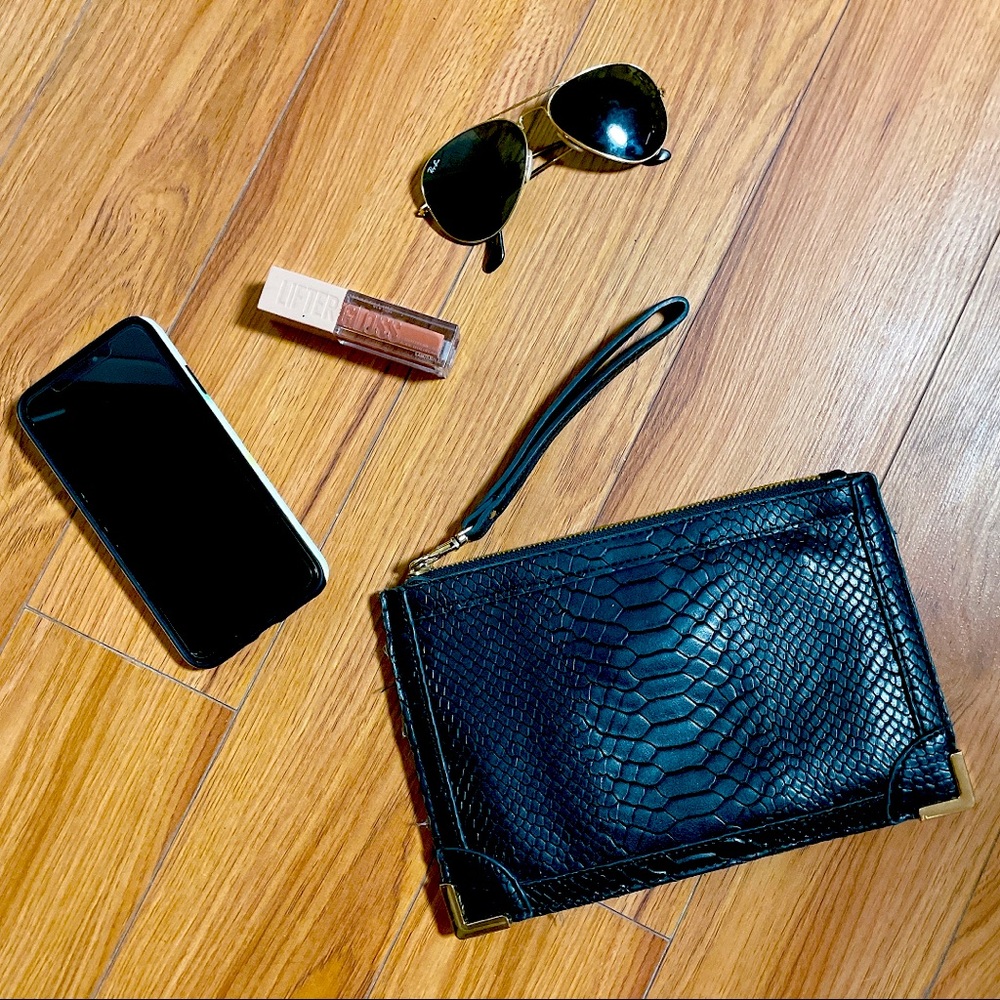 Black clutch wallet